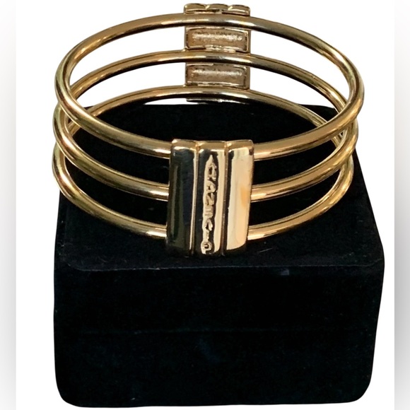 Givenchy Jewelry - Givenchy Vintage Gold-Plated Three-Row Bangle Bracelet